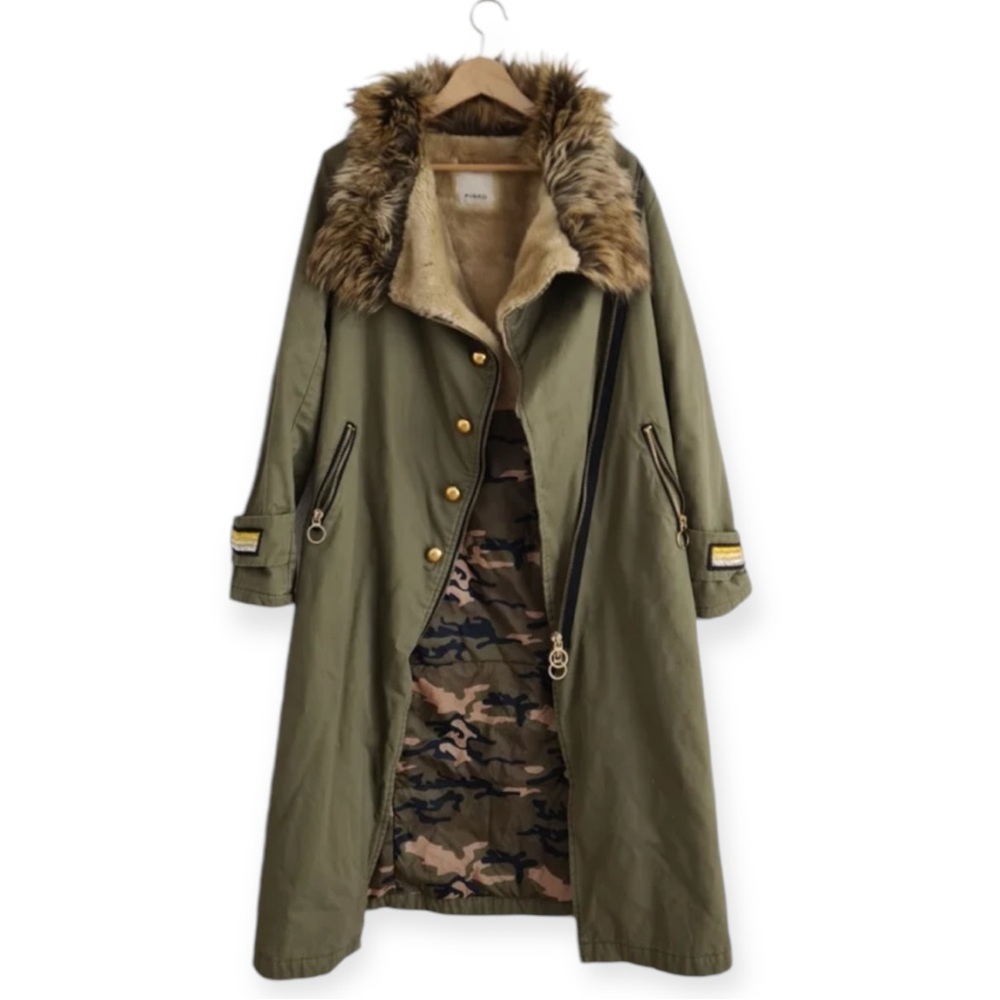 PINKO Faux Fur Military Parka